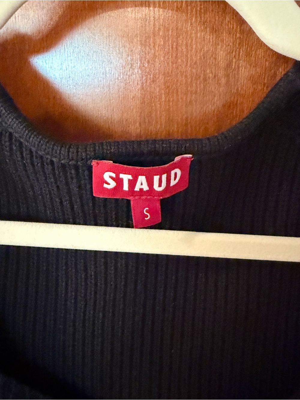STAUD Camden Black Ribbed sweater dress - Picture 4 of 5